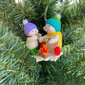 NWT 2025 Hallmark Making Memories #18 Scrumptious S'Mores snowmen ornament
